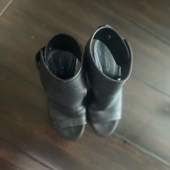 VINCE Addie Leather Open Toe Booties - Picture 9 of 11